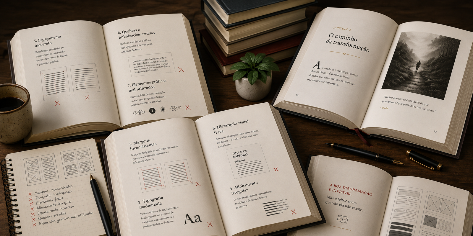 Os 7 erros que fazem seu livro parecer amador
