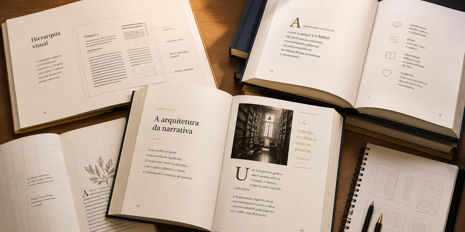 Diagramação de livros: o detalhe invisível que separa o amador do autor sério
